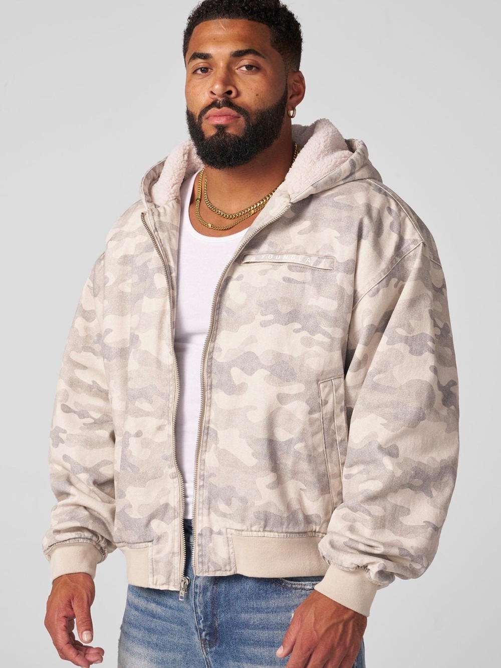 NWT - YoungLA Men’s Camo Bronco Jacket